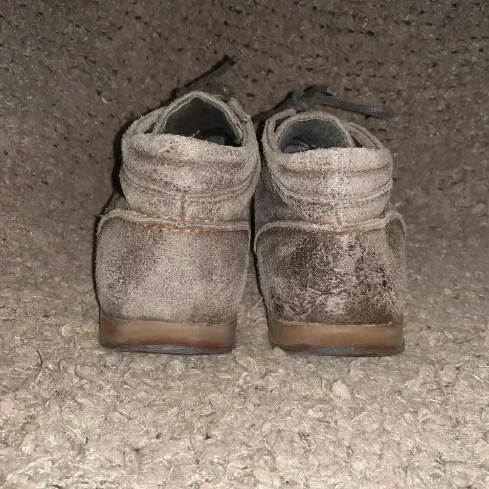 Vintage DOLCIS-Brown Distressed Oiled Suede Desert Boots-Sz 13-NWOB
